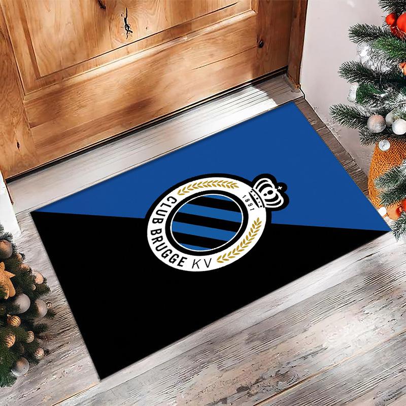 Club Brugge FC Soccer Football Pattern Soft Area Rug Non Slip Indoor Floor Carpet Sports Decor Mat for Bedroom