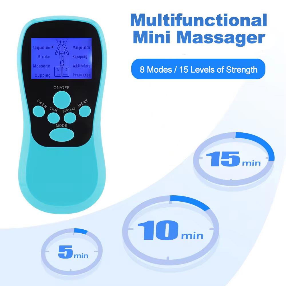 Digital TENS Machine EMS Massager Electric Pulse Muscle Stimulator for Back Neck Electrode Massage Pads Convenient Use At Home