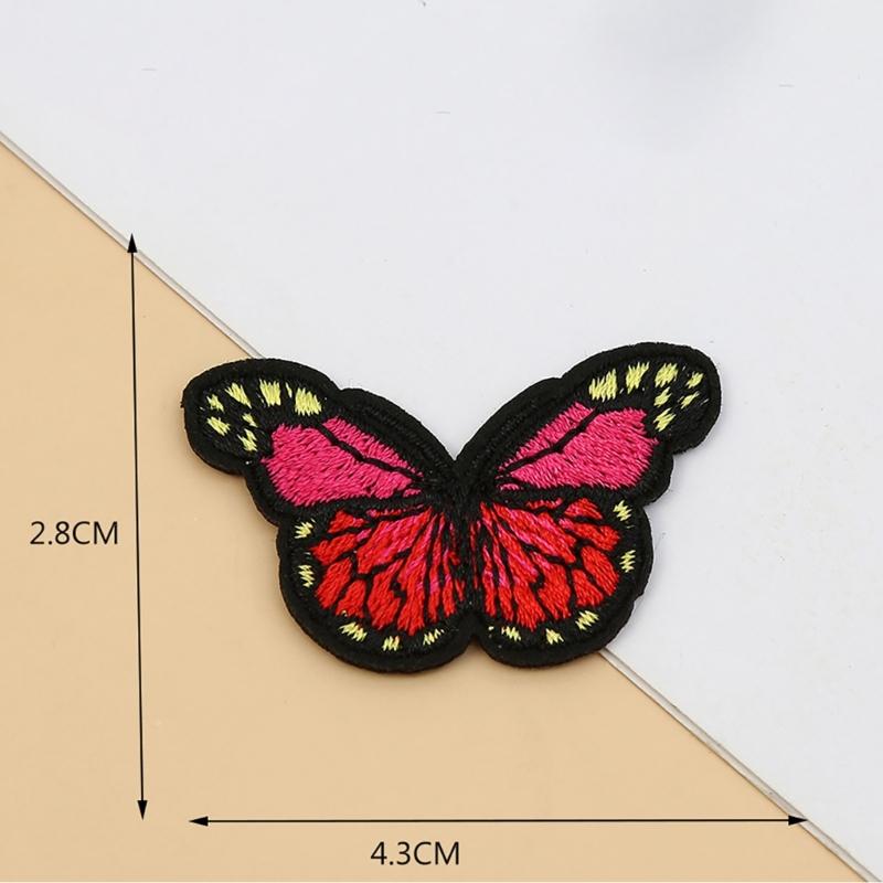 Pack Of 10 Embroidered Butterfly Iron on Patches Embroidered Fabric Patches Sew on Repair Patches For Clothing Jackets