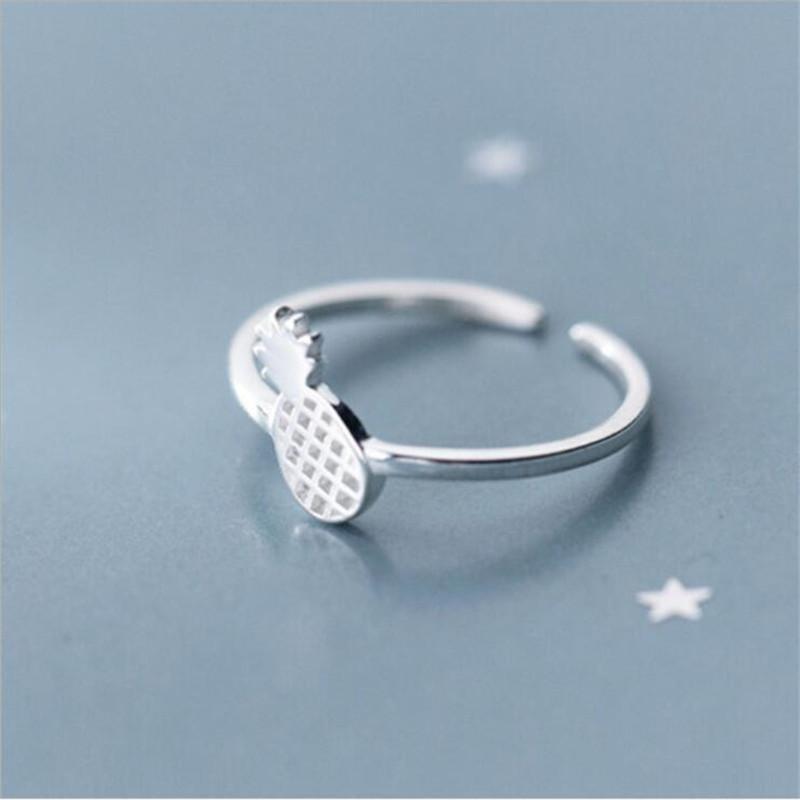 Simple Forest Sweet Pineapple 925 Sterling Silver Jewelry Personality Temperament Fruit Popular Opening Rings TYB505