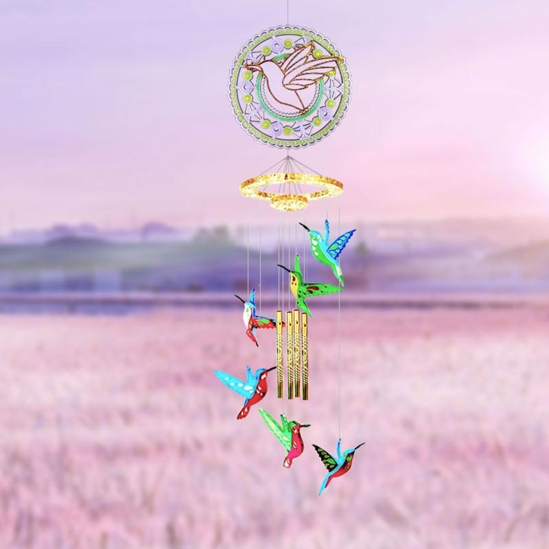 Little Hummingbird Glossy Silicone Mold Wall-mounted Wind Chime Mold DIY Keychain Pendant Epoxy Resin Crafting Mold