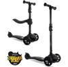 Children's Scooter Sun Baby Flash with Luminous Wheels Black