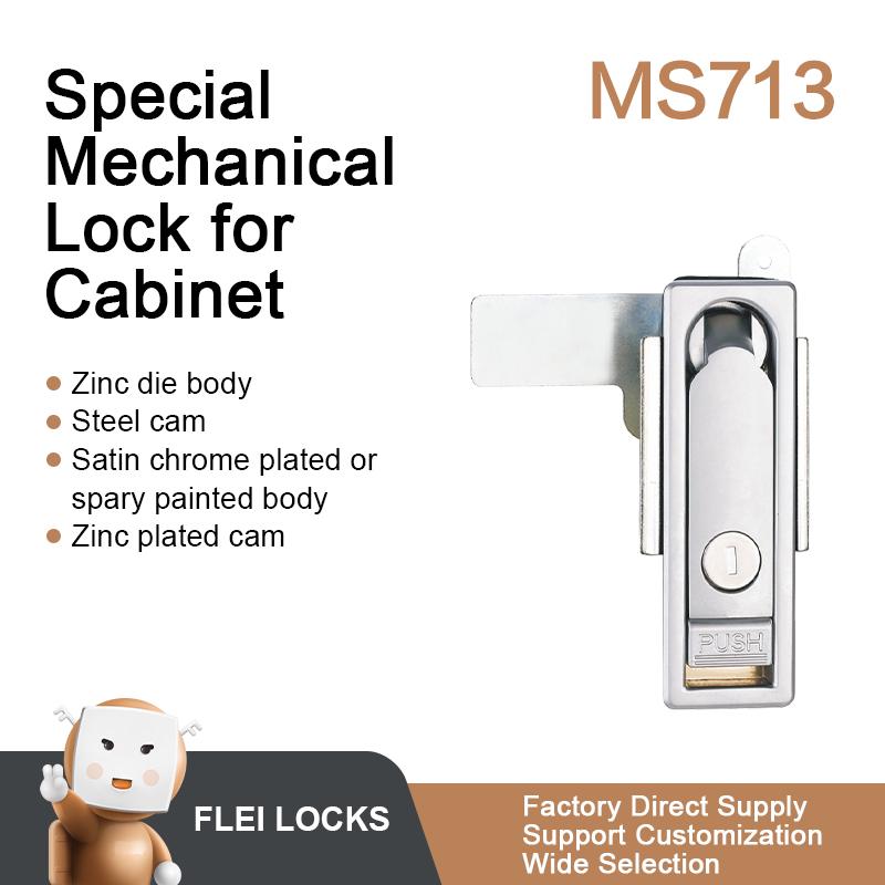 Industrial Hardware Cabinet Key Operated Push Button Panel Lock with Easy Installation