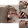 Chic Copper Geometric Ring For Women With Adjustable Open Design Perfect For Any Occasion
