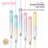 6pcs/box Cats Paw Highlighter Double-ended Two-color Gradient Ins High-Value Handbook Marker Pen Student Supplies