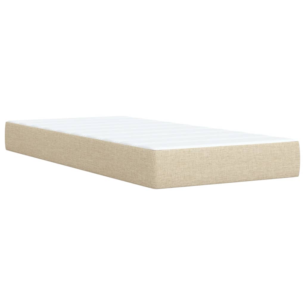 Vidaxl Letto Continentale Con Materasso, Crema, Tessuto, 80X200 Cm