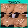 Ocean Style Shell Conch Pendant Necklace For Women With Alloy And Irregular Elements