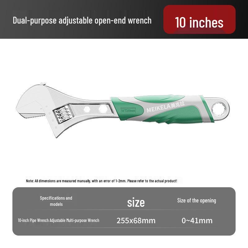 Universal Multifunctional Adjustable Wrench Set with Large Opening and Small Wrench