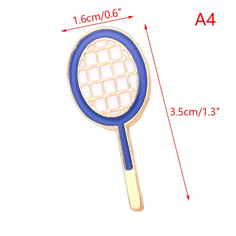 Modische Sport-Anstecknadeln Herren Basketball Badminton Tischtennis Volleyball Rugby Emaille-Abzeichen Metallverschluss Damen Denim-Schmuck