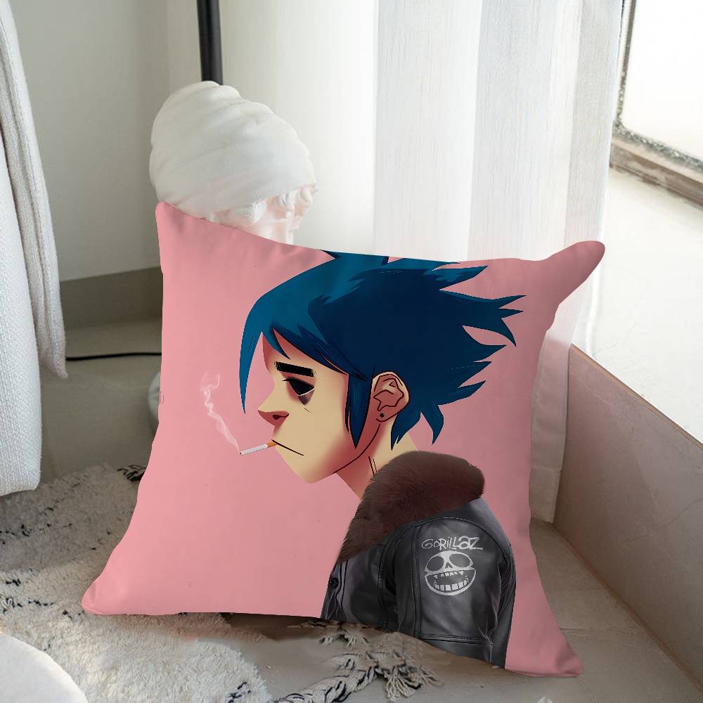 

G-Gorillaz Musical Art 45*45cm Cushion Cover Pillow Cover Decor Pillowcase Home Pillowcase For Couch Pillow 16x16Inch