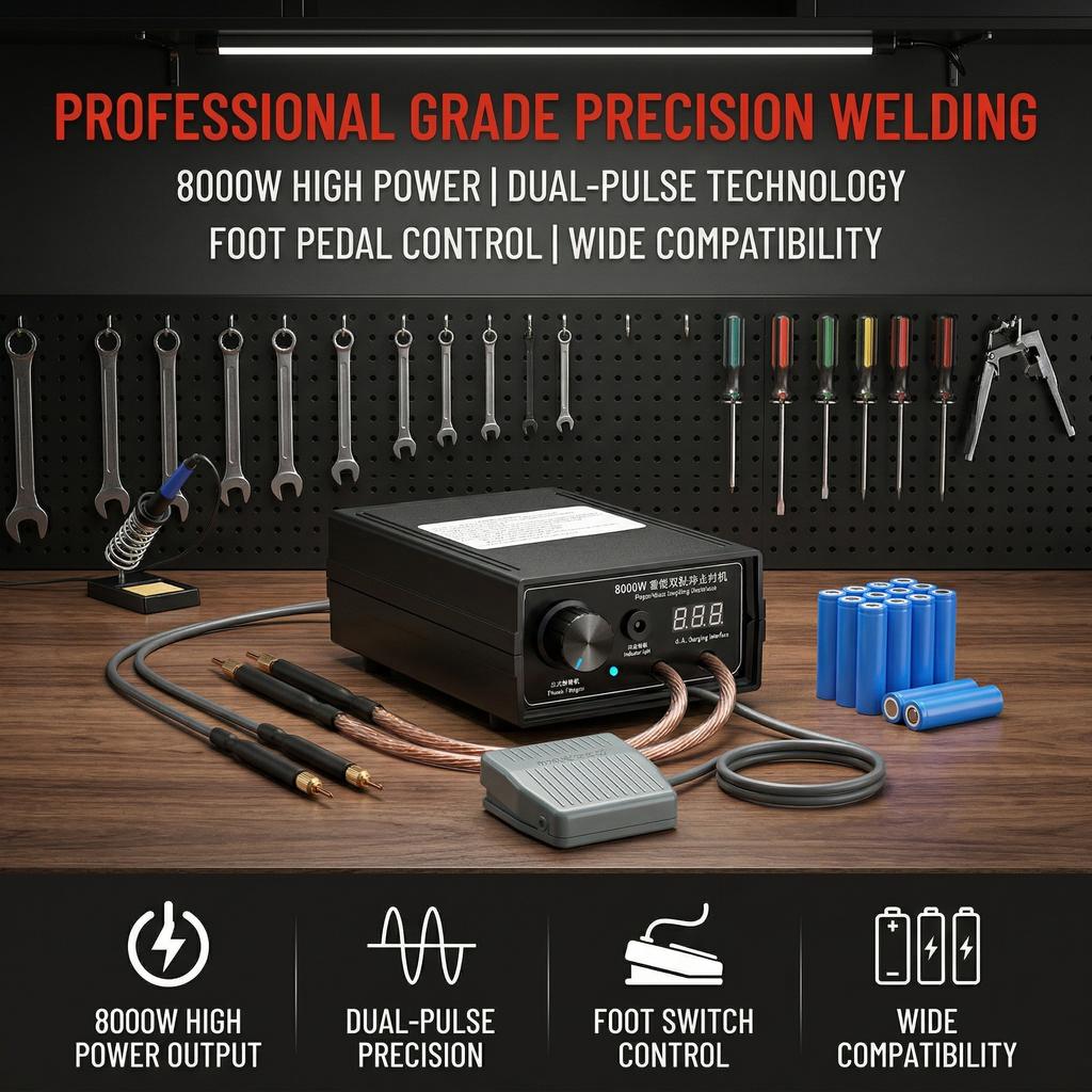 8111W Handheld Battery Spot Welder, Portable DIY Welding Machine, High-Power Spot Welder for 18611 Li-ion Battery