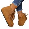 Autumn new fashion tassel lace-up flat bottom height-increasing single shoes women's versatile casual single shoes