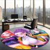 Huntrix (103) Round Office Rug Decorative Floor Rug for Office Bedroom Living Room and Home Space