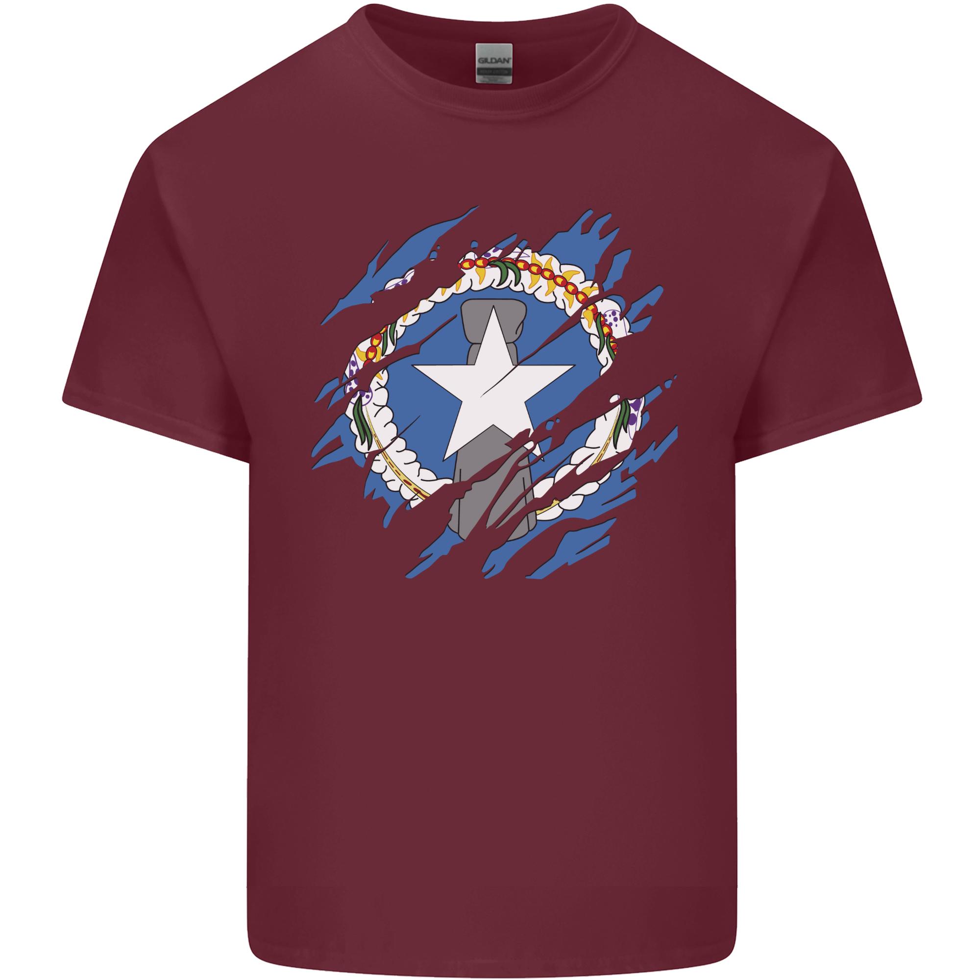 Torn Flag Northern Mariana Islands Unisexs Light Cotton TShirt S