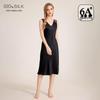 2026 Elegantes Damen-Seiden-Camisole-Midikleid - 100% Maulbeerseide Nachthemd