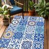 Vintage Mandala Style Area Mat - Easy Clean, Non-Slip, Large Size Indoor/Outdoor Mat for Patio, Garden, Courtyard, Bed