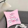 EEsther BunnyY Pink Cute Cushion Cover Pillowcase Ultra Soft Skin Friendly Fabric Cloud Like Comfort Concealed Zipper