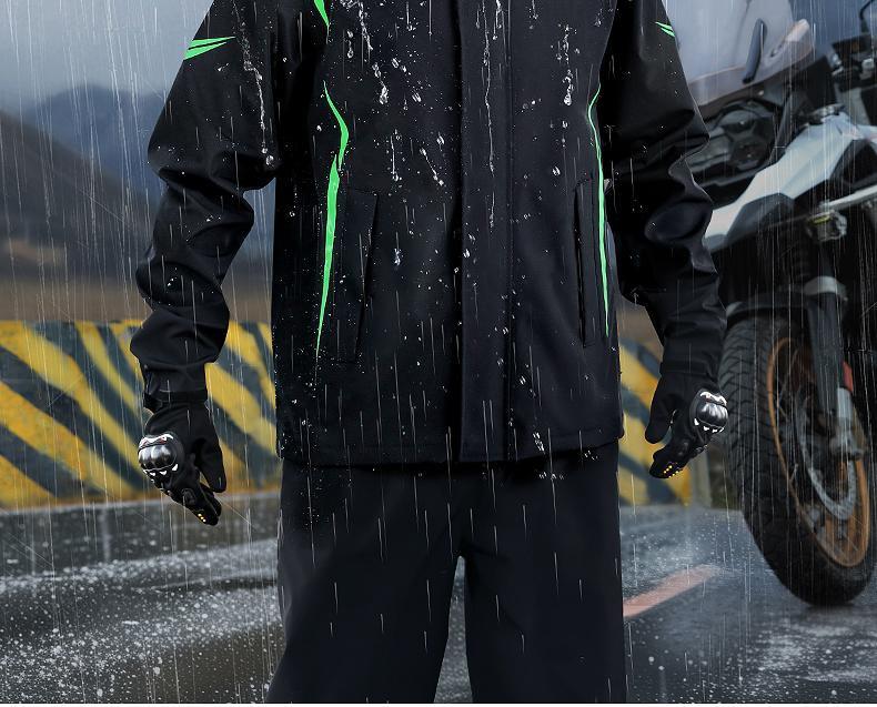 Men's Motorcycle Raincoat and Pants Set - Split Type, Stormproof Riding Gear