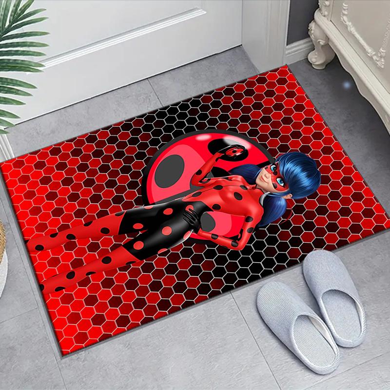 1pc Ladybug (5) Design Area Rug - Non-Slip, Soft & Cozy Floor Mat for Living Room, Bedroom, Office - Indoor/Outdoor Decorative Carpet