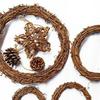 Natural Preserved Vine Circle Wreath for Christmas, Wedding & DIY Decor
