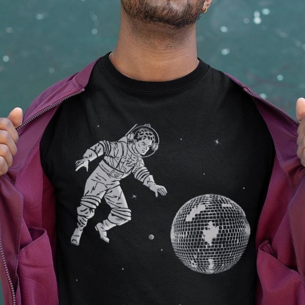 Planet Disco Astronaut Disco Ball Pop Cotton Vintage Style Unisex Tee T-shirt Unisex T-Shirt XXXXL