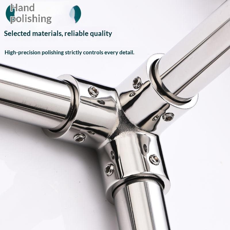 Stainless Steel Boat Pipe Connector Marine Grade Adapter For Yacht Deck Dock Guardrail Systems & Outdoor Construction
