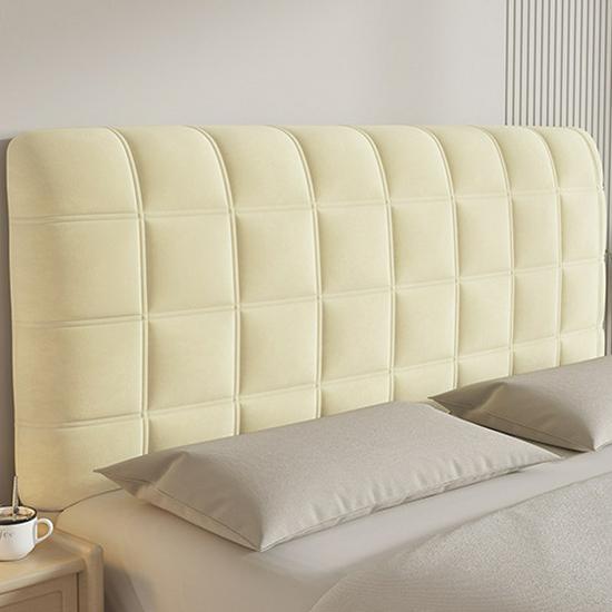 Protezione per Testiera Monocolore Addensata - Copertura Imbottita in Cotone Completamente Avvolgente per Autunno e Inverno