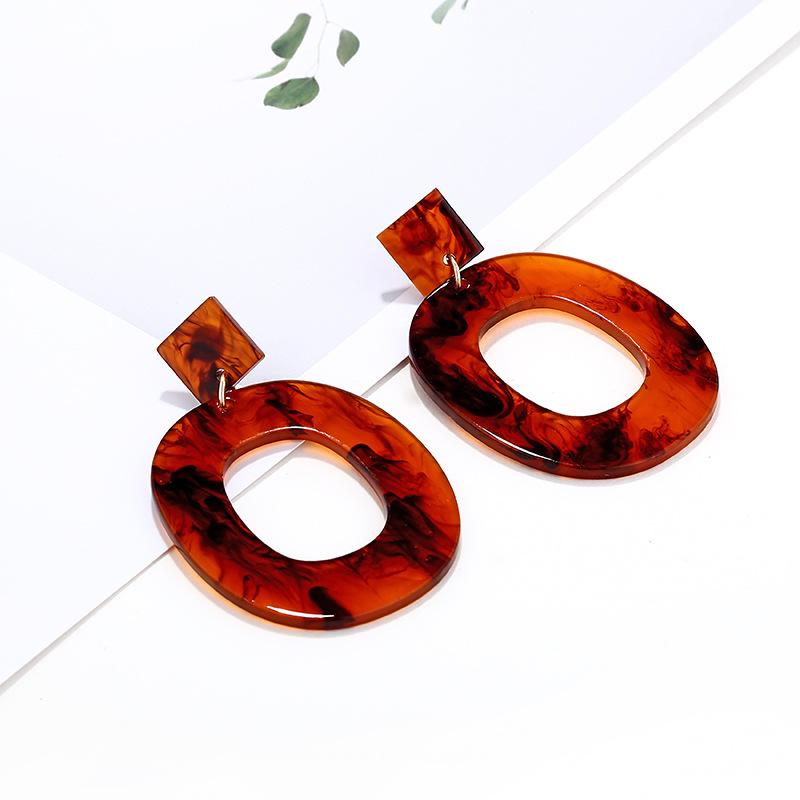 Japanese and Korean Popular New Retro Personalized Geometric Long Earrings