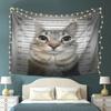 Funny Cat Imprisoned Mugshot Tapestry Fun Police Station Headshot Home Decor Room Decoration Wall Art Living Room