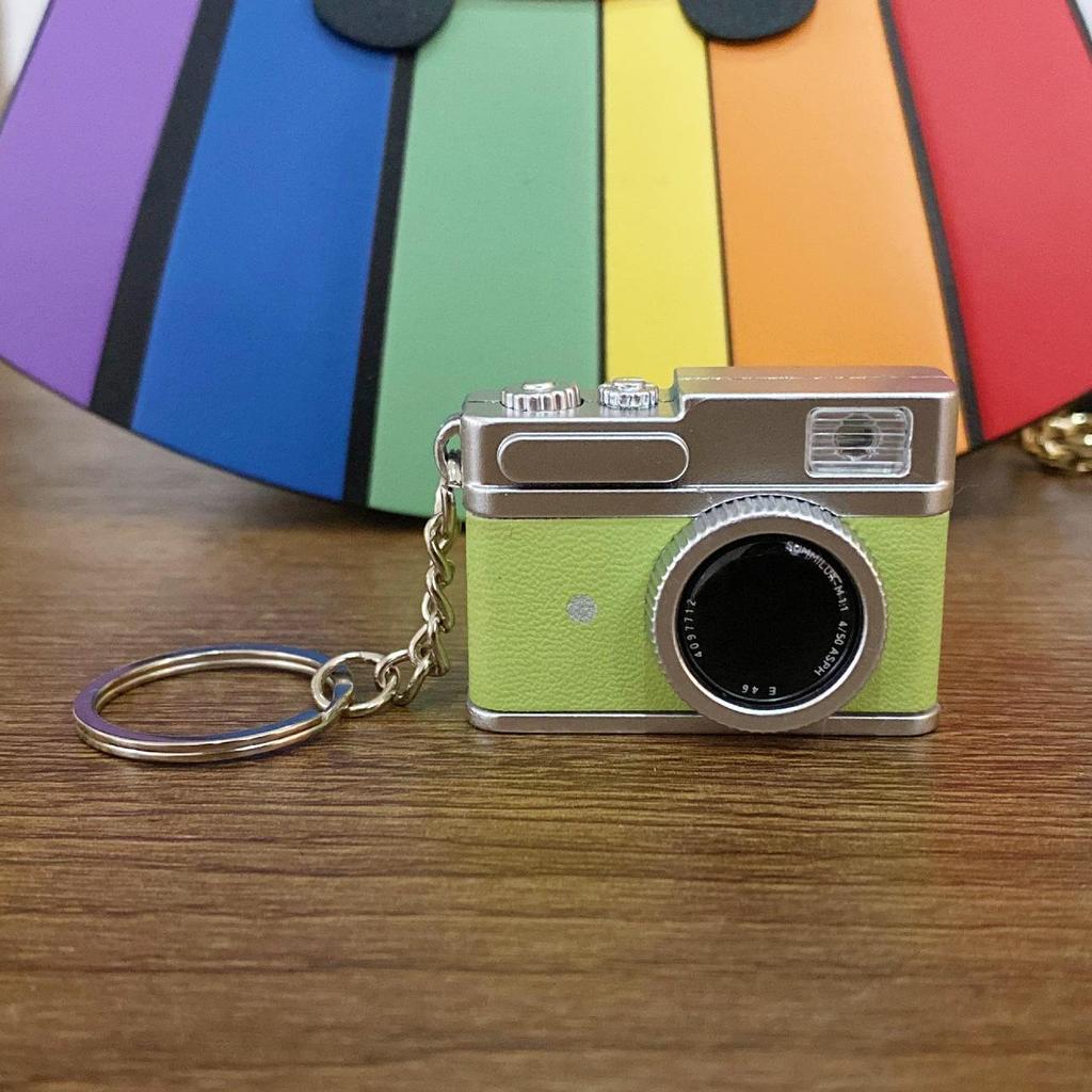 Mini Retro Camera Keychain with Light & Sound: Dual-Use Ornament for Kids