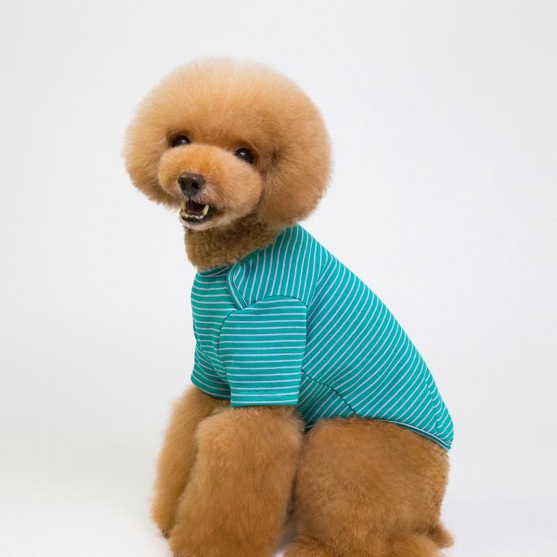 Pet Cotton T-Shirt Striped Dog Clothes Teddy French Bulldog Small Medium Breeds