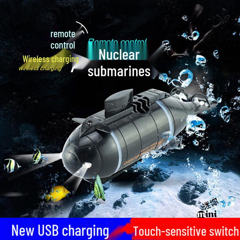 Four-Six Channel Mini Wireless Remote Control Submarine Toy Boat for Teasing Fish