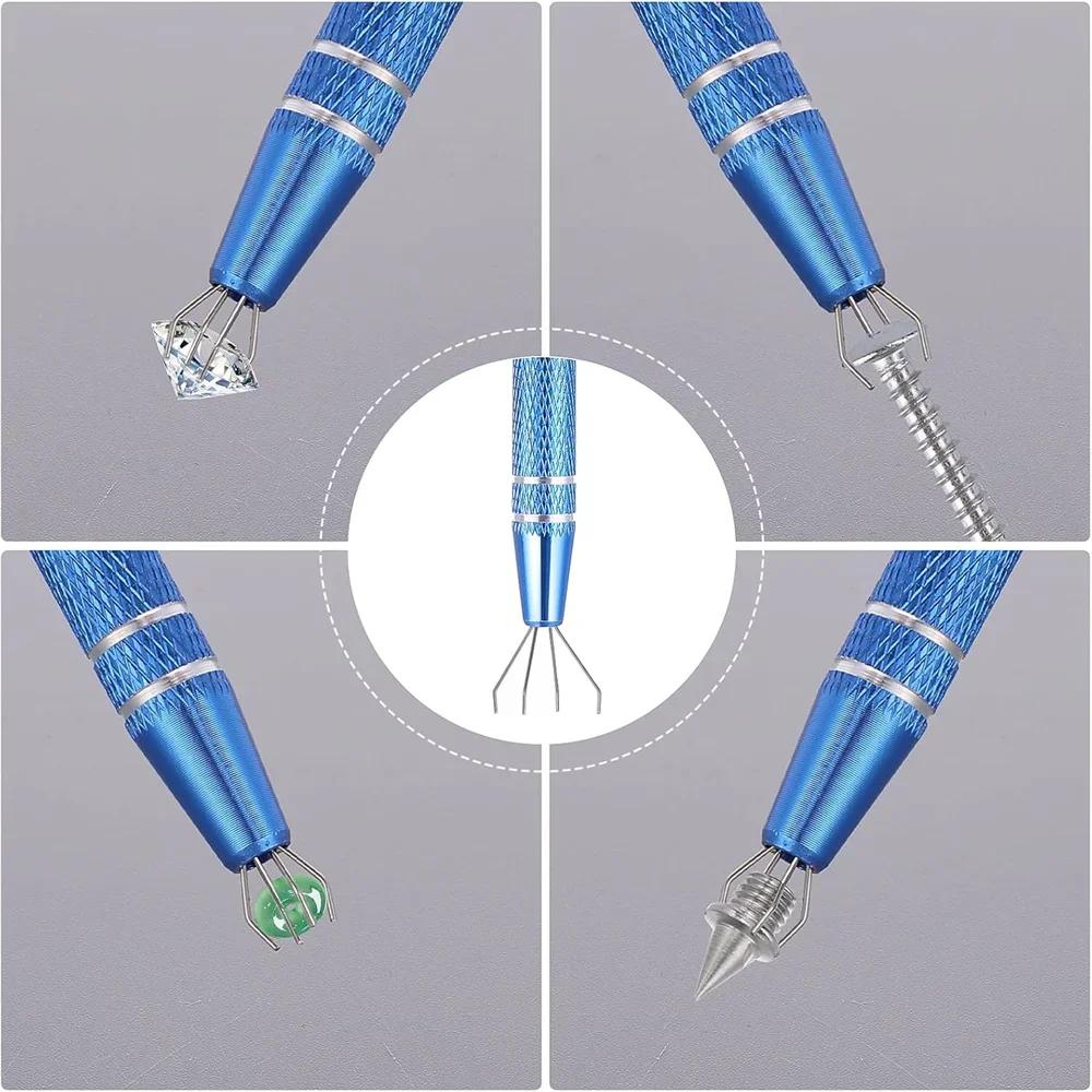 1PC Piercing Ball Grabber Tool, Stainless Steel Jeweler's Pick Up Tool Pearl Grabber Pick Up Tool Tweezers for Tiny Objects