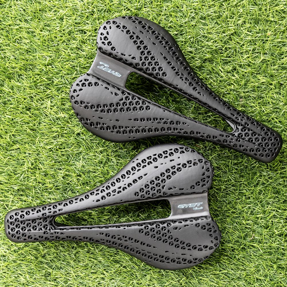RYET Carbon 3D Printed Saddle Ultralight 135g 7*7 Bike Seating For Men Women Triathlon Road MTB Mountain Gravel Cycling Parts