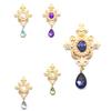 Water Drop Brooches Buttons Sewing Alloy Button Decor Accessories Diy Wedding
