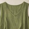 Hauts pour femmes Col en V Sans manches Coupe ample Gilet Chemise d'été Débardeurs décontractés Légers Respirants Vêtements de tous les jours