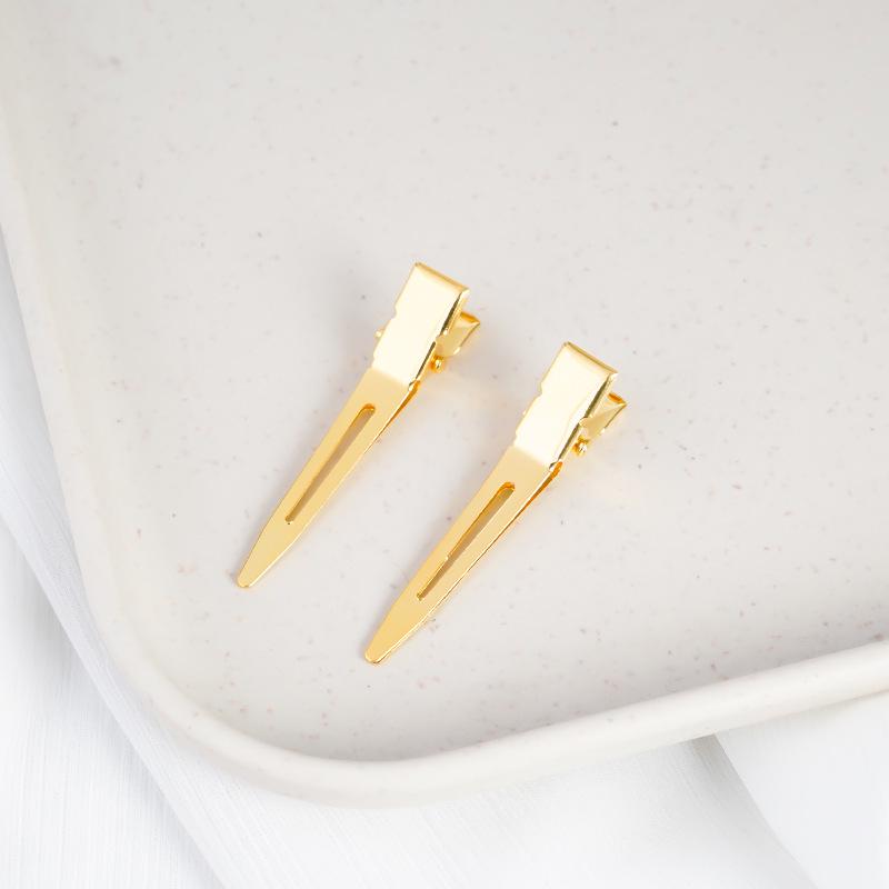 Gold Pointed Tip Duckbill Hairpin Styling Clip
