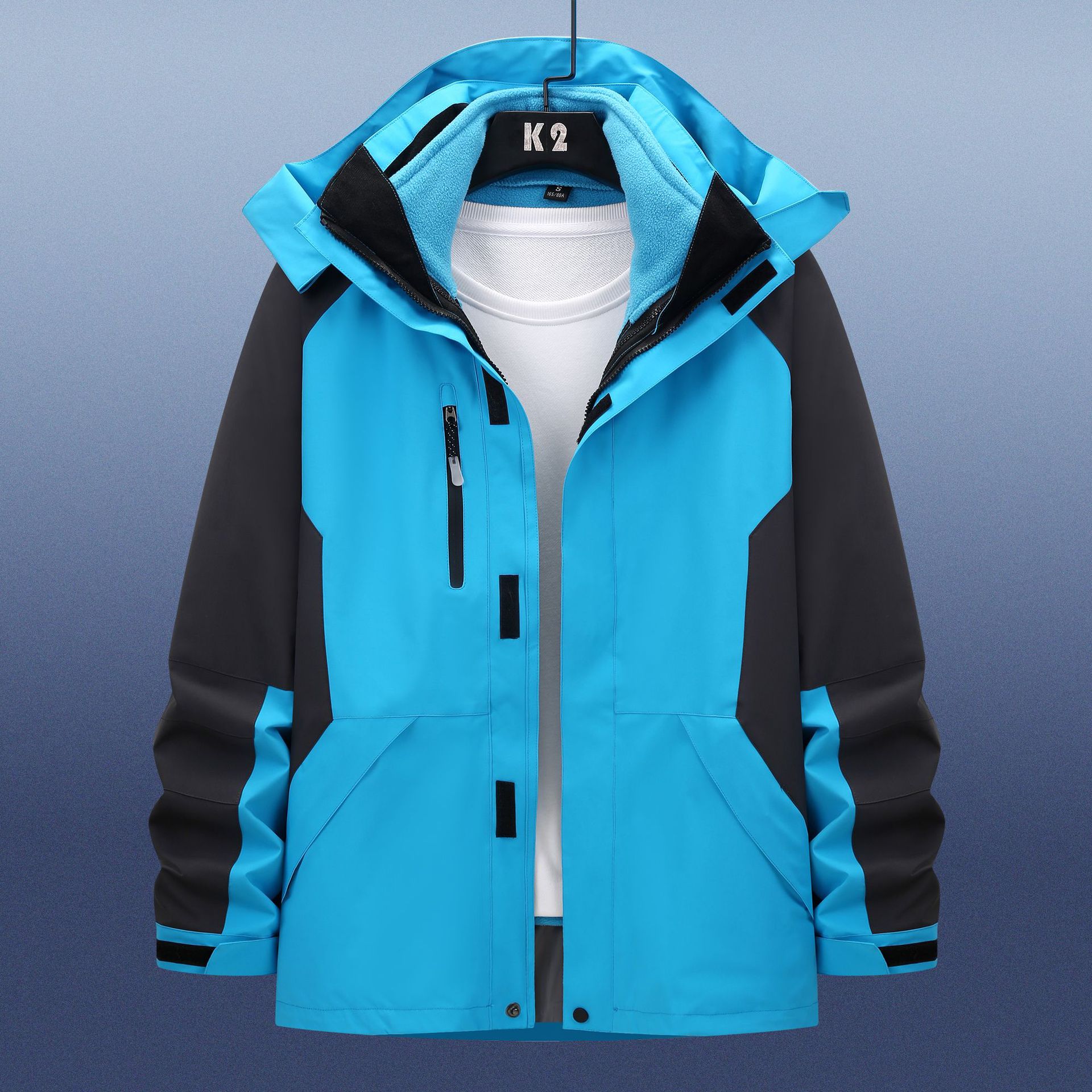 Теплая и функциональная мужская зимняя куртка 3-в-1 со съемной флисовой подкладкой — фото 6