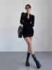 Black Long Sleeve Dresses for Women Sexy Club Bodycon Mini Dress Y2k High Waist Ladies Korean Short Dress Basic Autumn Winter