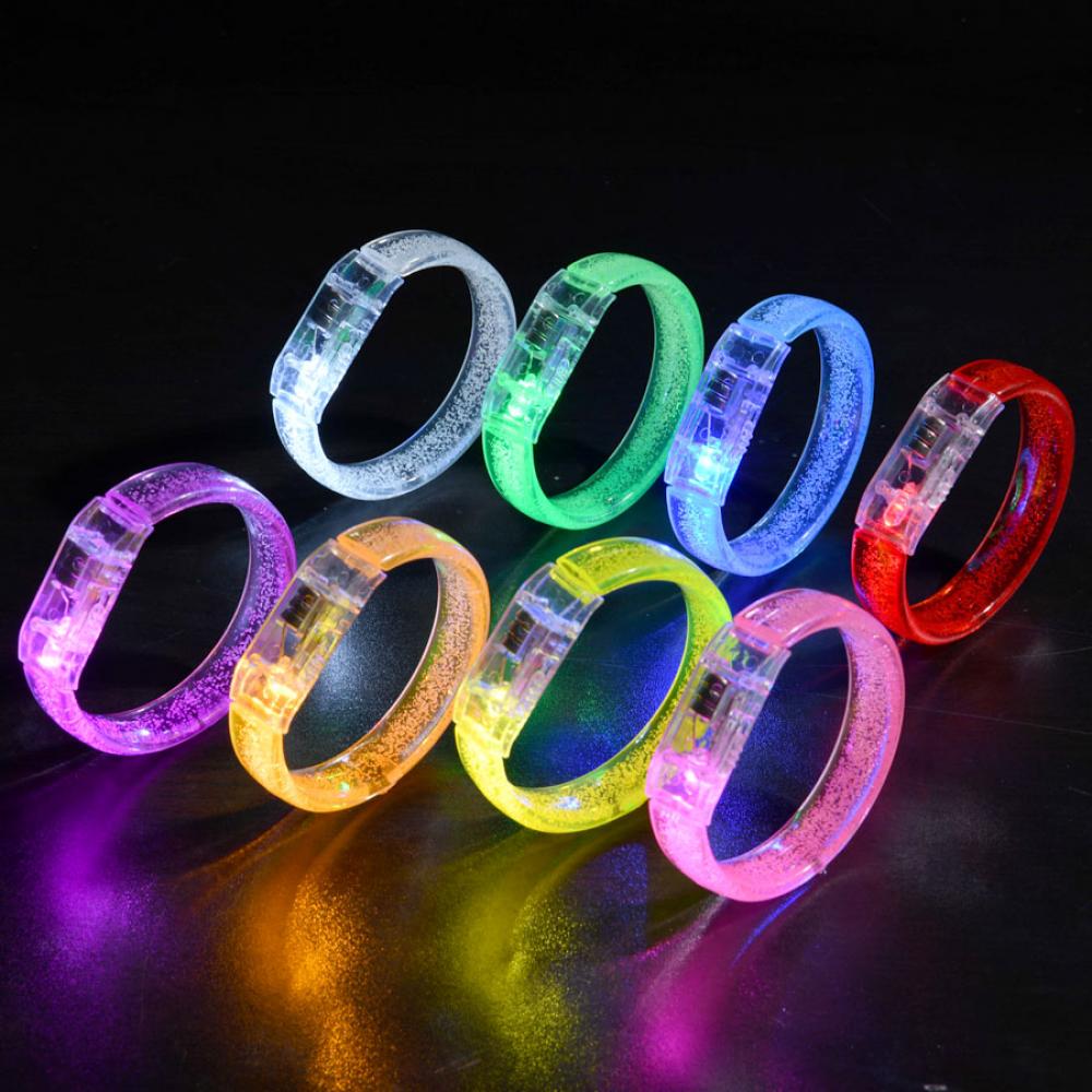 10Pcs Led Glow Bracelets Wristbands Glow In The Dark Party Supplies Neon Light Up Bracelet Wedding Party Decor