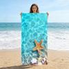 Ozean Elemente Strandtuch Schnelltrocknend Super Saugfähig Geeignet für Schwimmen Strandurlaub Pool Fitnessstudio Sommergeschenk für Freunde