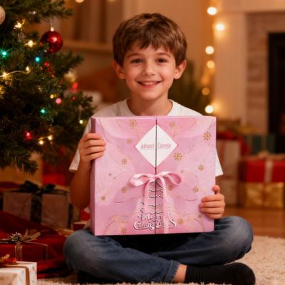 Yousheng Vánoční prázdný adventní kalendář 2025 24 dní DIY plnitelné vánoční odpočítávací dárkové krabičky na balení dárků vánoční dekorace