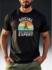 Men'S Fun Style 'Social Distancing Expert' Bigfoot Print T-Shirt