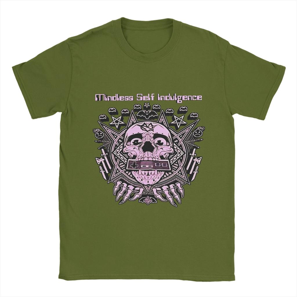 Men Mindless Self Indulgence T Shirt Pure Cotton Clothes Vintage Short Sleeve Round Neck Tees Summer T-Shirt
