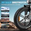 Electric Bicycle Kingbll Literide 500W Motor 20" Fat Tire City Foldable E-Bike 48V 13.5Ah Dual Disc Brakes 7 Speed Max Load 150Kg