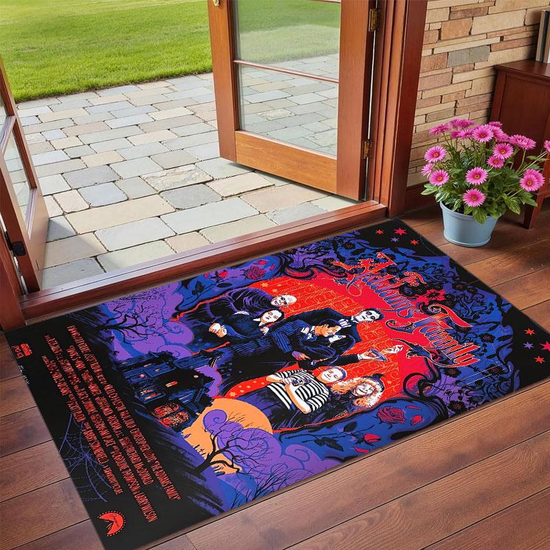 Crystal Velvet Rug Soft Non Slip Indoor Floor Mat Home DecorThe Addams Family