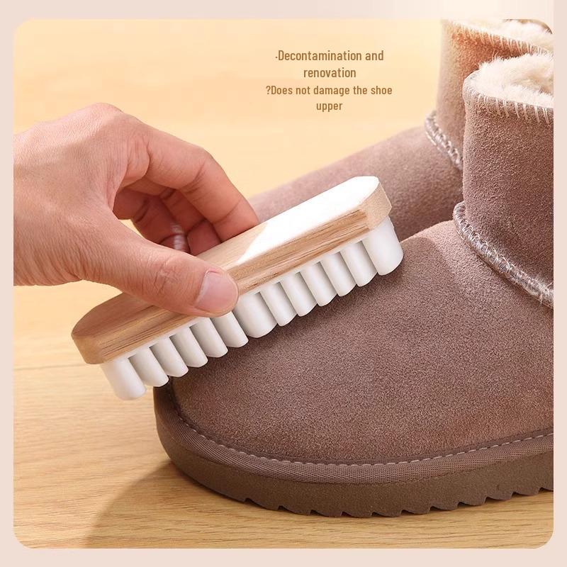 Suede & Nubuck Rubber Shoe Cleaning Brush with Soft Bristles