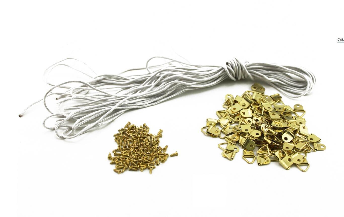 

Naissant Bill Can Triangular Hanging Hooks with 100 Wood Screws and 10m of String, Light Gold, Bulk, Great Value