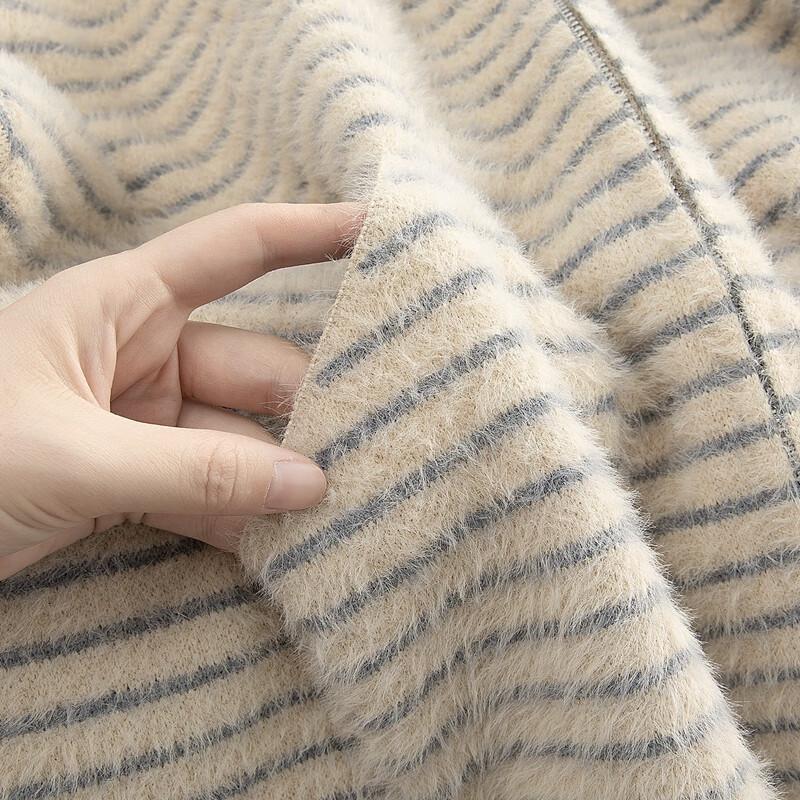 Sybill She Women's Striped Hooded Long-Sleeve Sweater