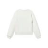 FILA Solid Color Crew Neck Pullover Long Sleeve Sweatshirt Women sweatshirt Cloud-Mushroom-White F11W319208F-WT